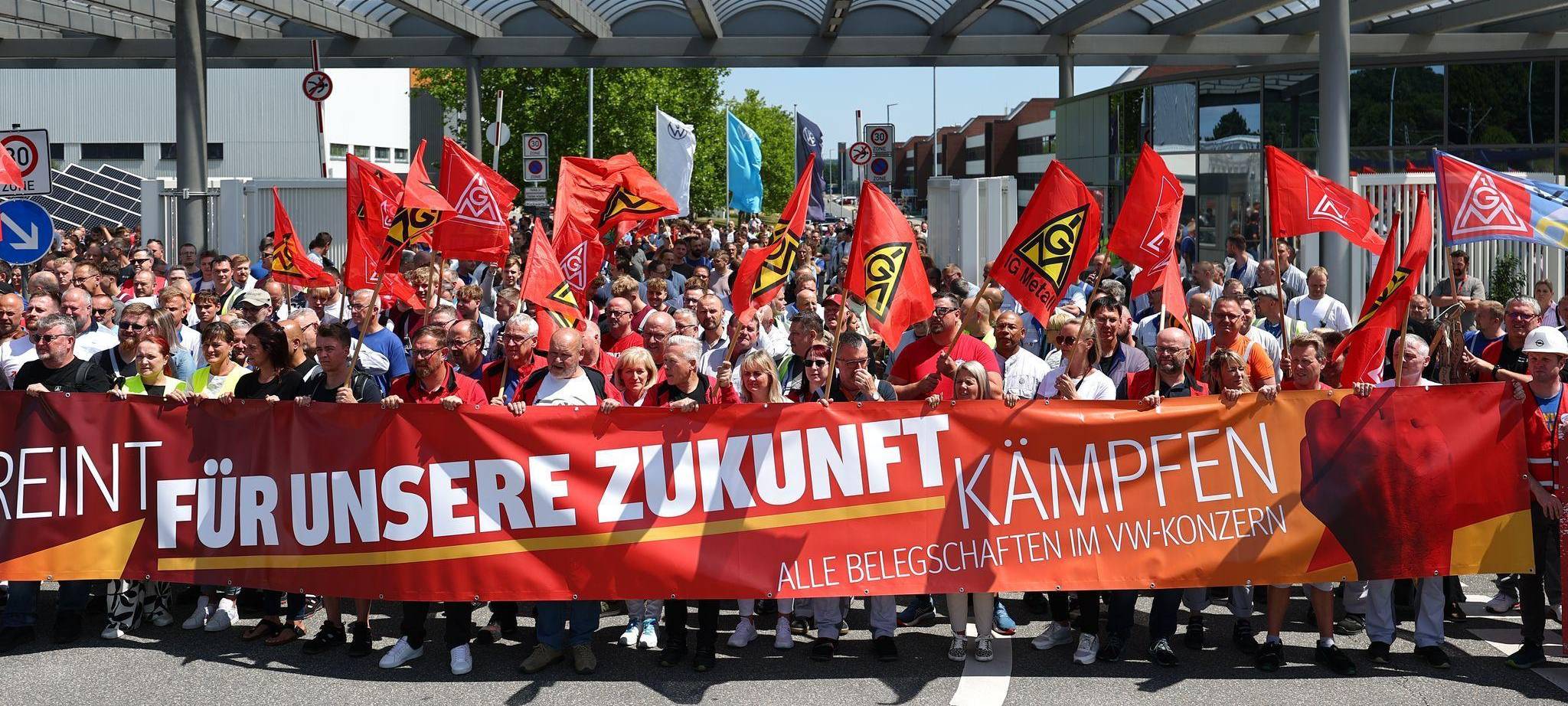 VW-Aufsichtsrat und IG-Metall-Protesttag - Zwickau