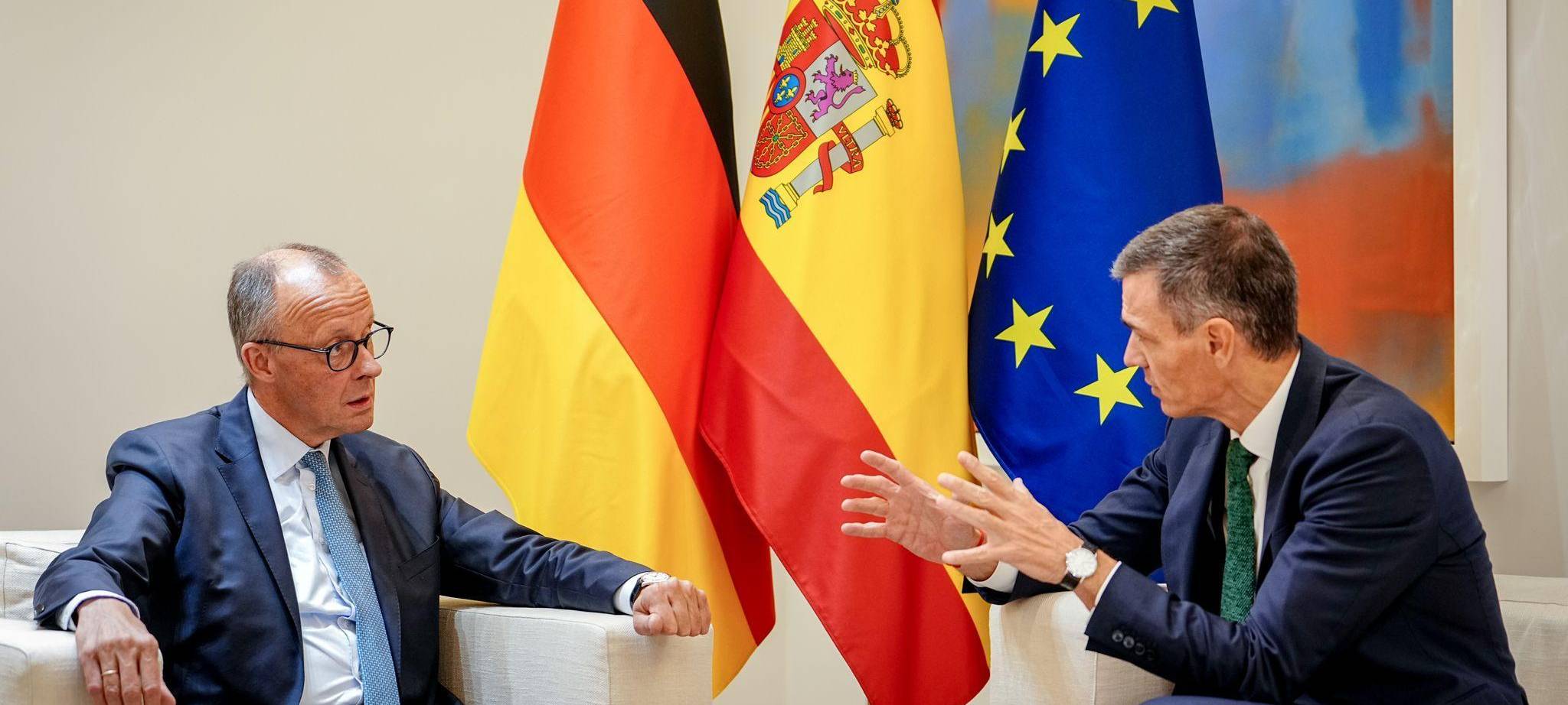 Bundeskanzler Merz mit Spaniens Ministerpräsident Sanchez