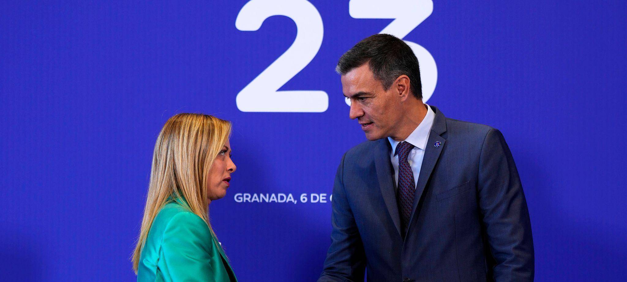 Meloni und Sanchez
