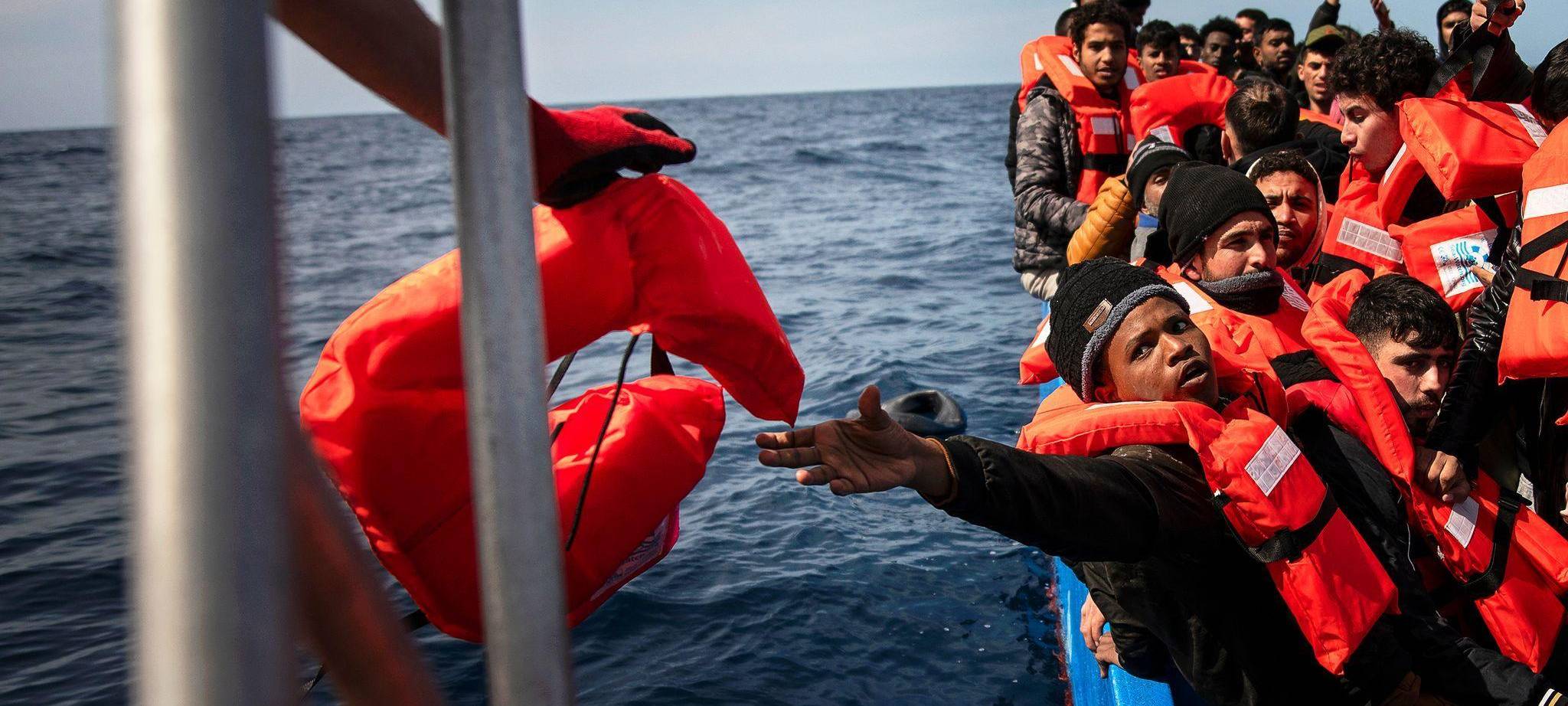 Flüchtlinge auf dem Mittelmeer
