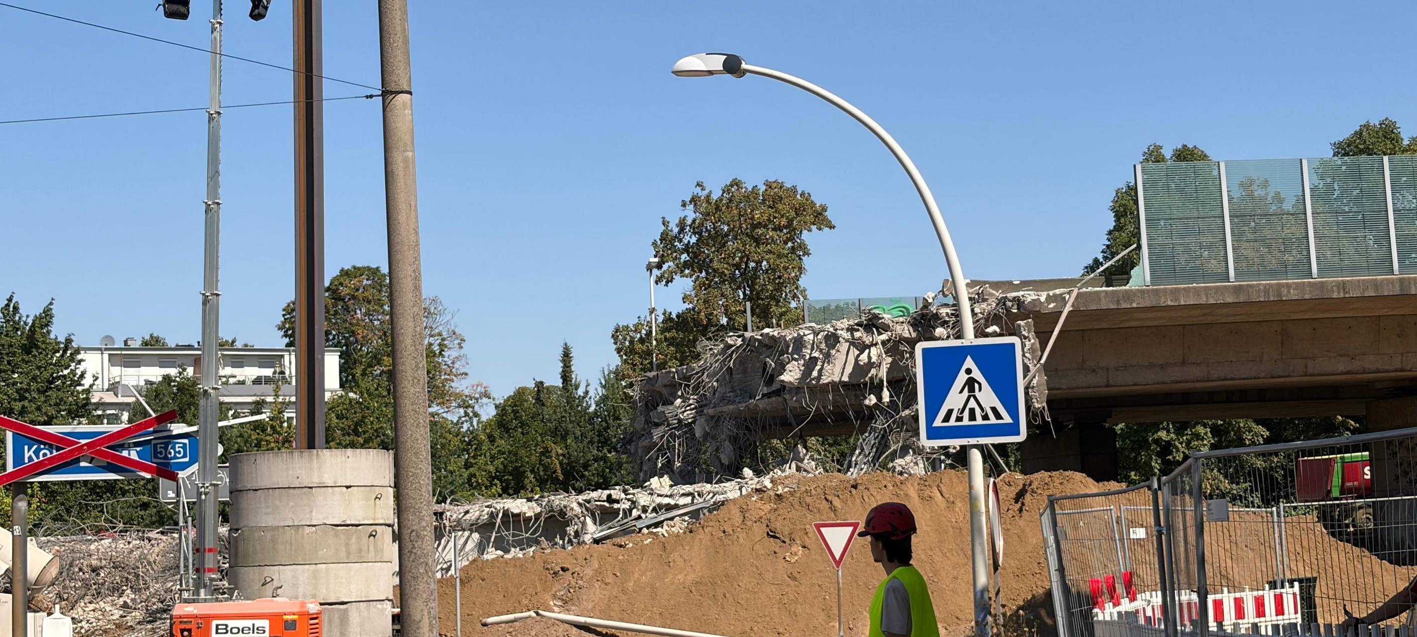 Nordbrücke: Abrissarbeiten kommen gut voran