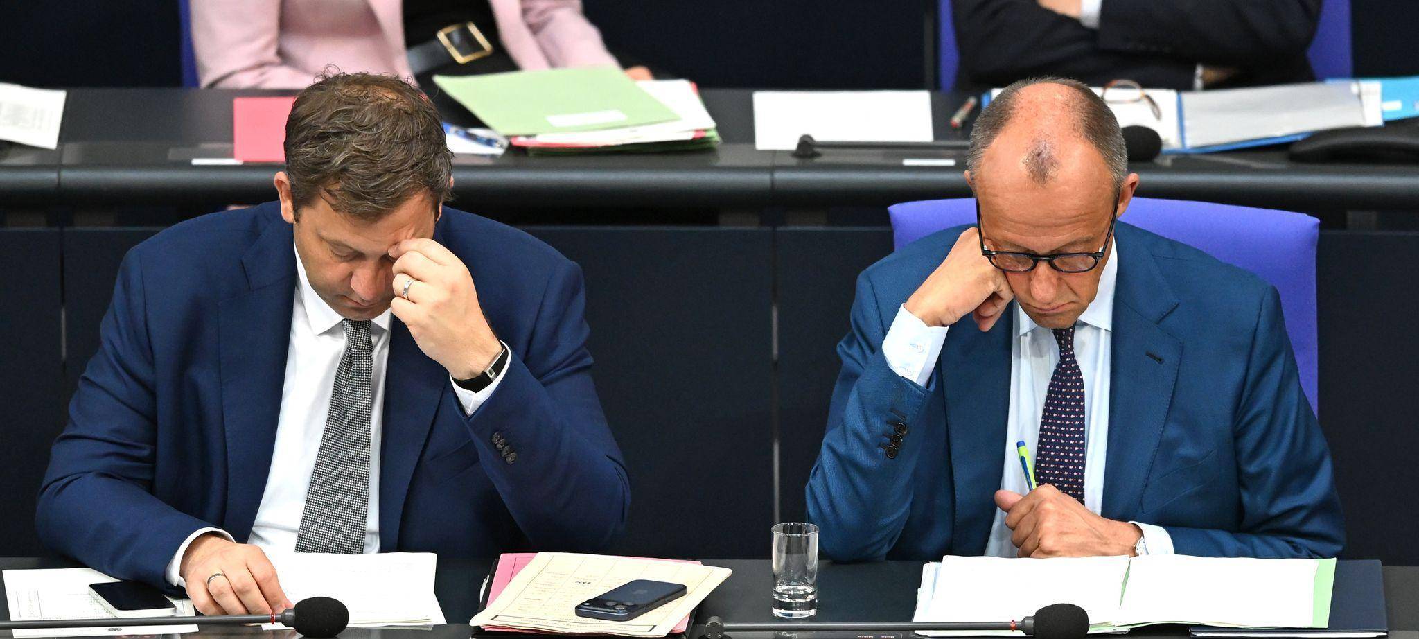 Lars Klingbeil und Friedrich Merz