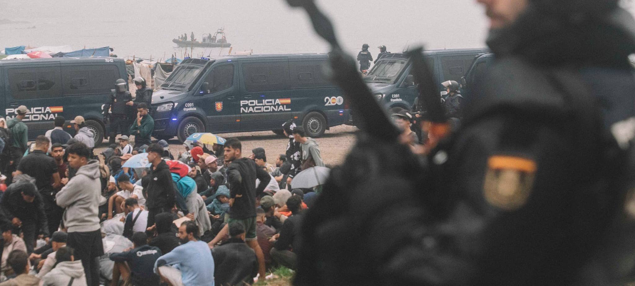 Polizei räumt Migrantenlager in Ceuta