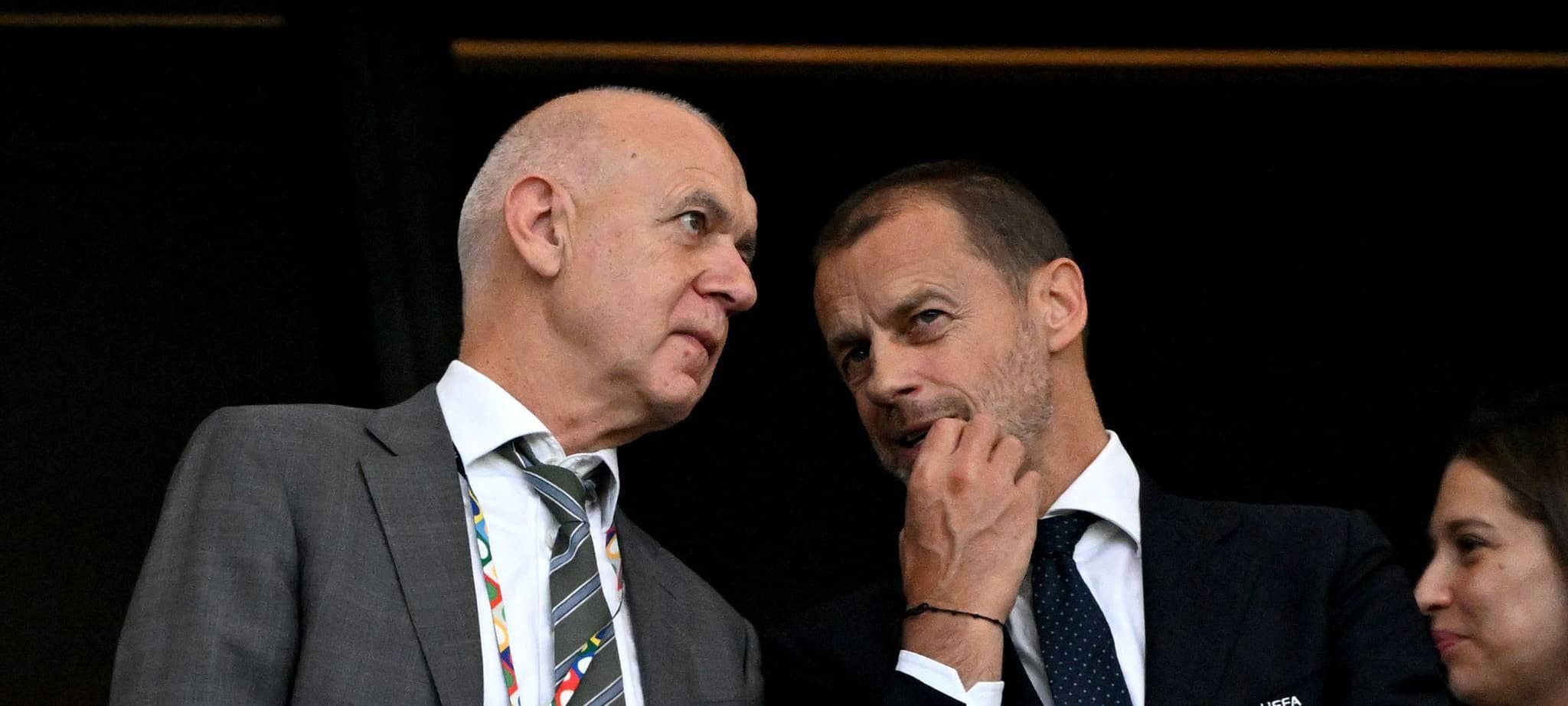 Bernd Neuendorf (l.) und Aleksander Ceferin