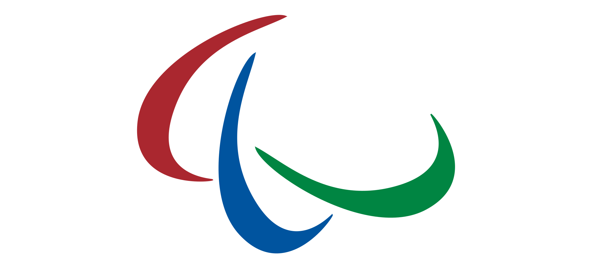 Das Logo des Internationalen Paralympischen Komitees zeigt drei Farbkurven in rot, blau und grün