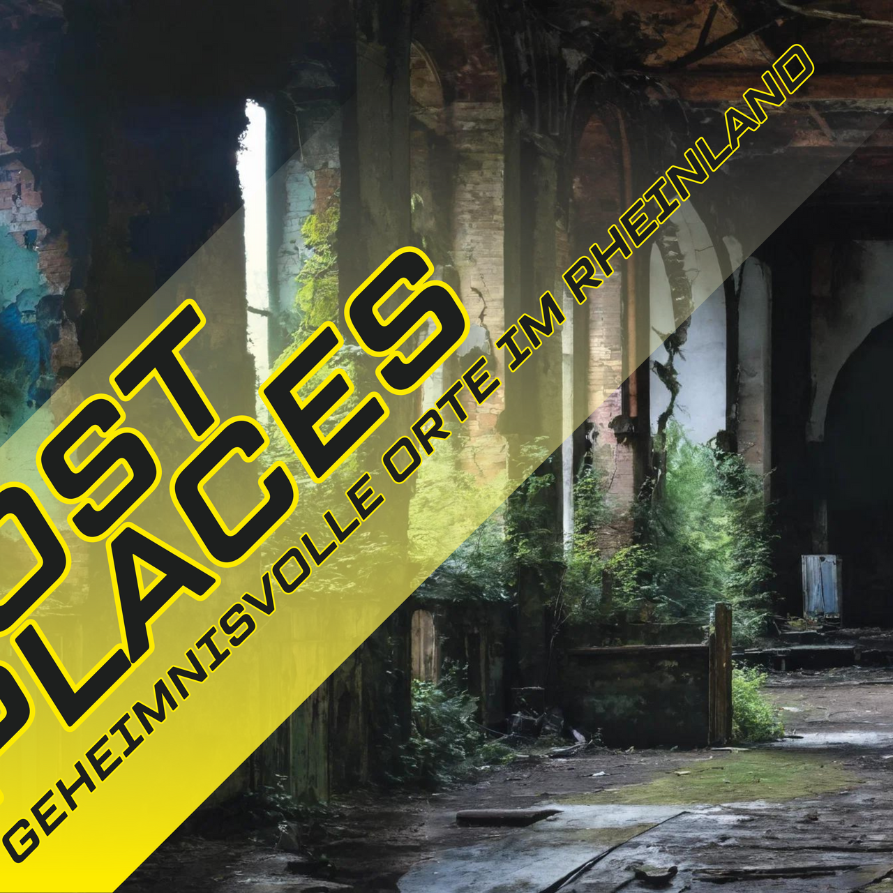 Eine Runie mit dem Schriftzug Lost Places, Geheimnisvolle Orte im Rheinland