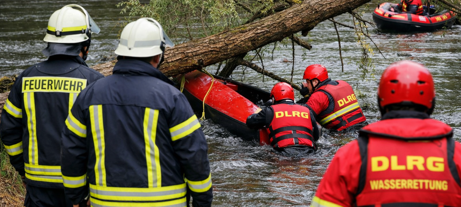 Hennef: Gekentertes Kanu löst Großeinsatz aus