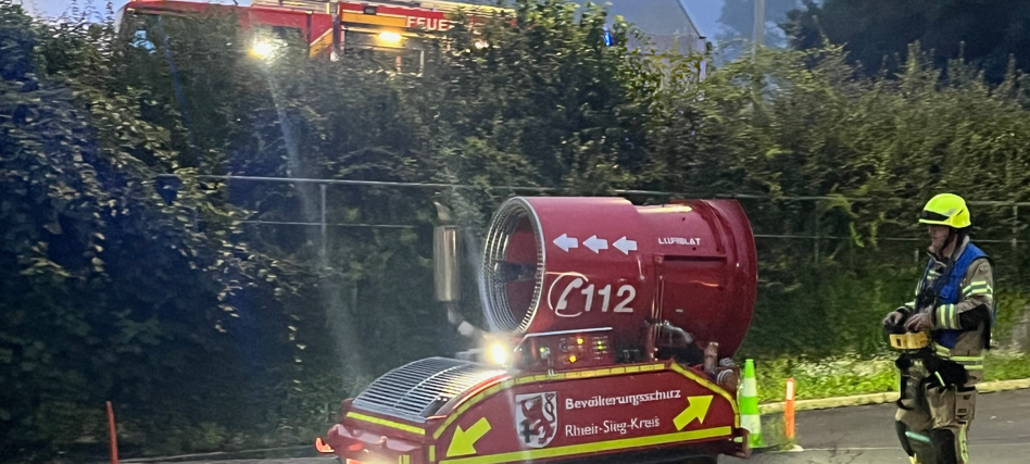 Großbrand in Müllbunker bei RSAG in Troisdorf